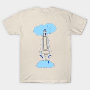 Hurdy-Gurdy head in the Clouds 2 T-Shirt